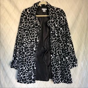 Black and white trench coat